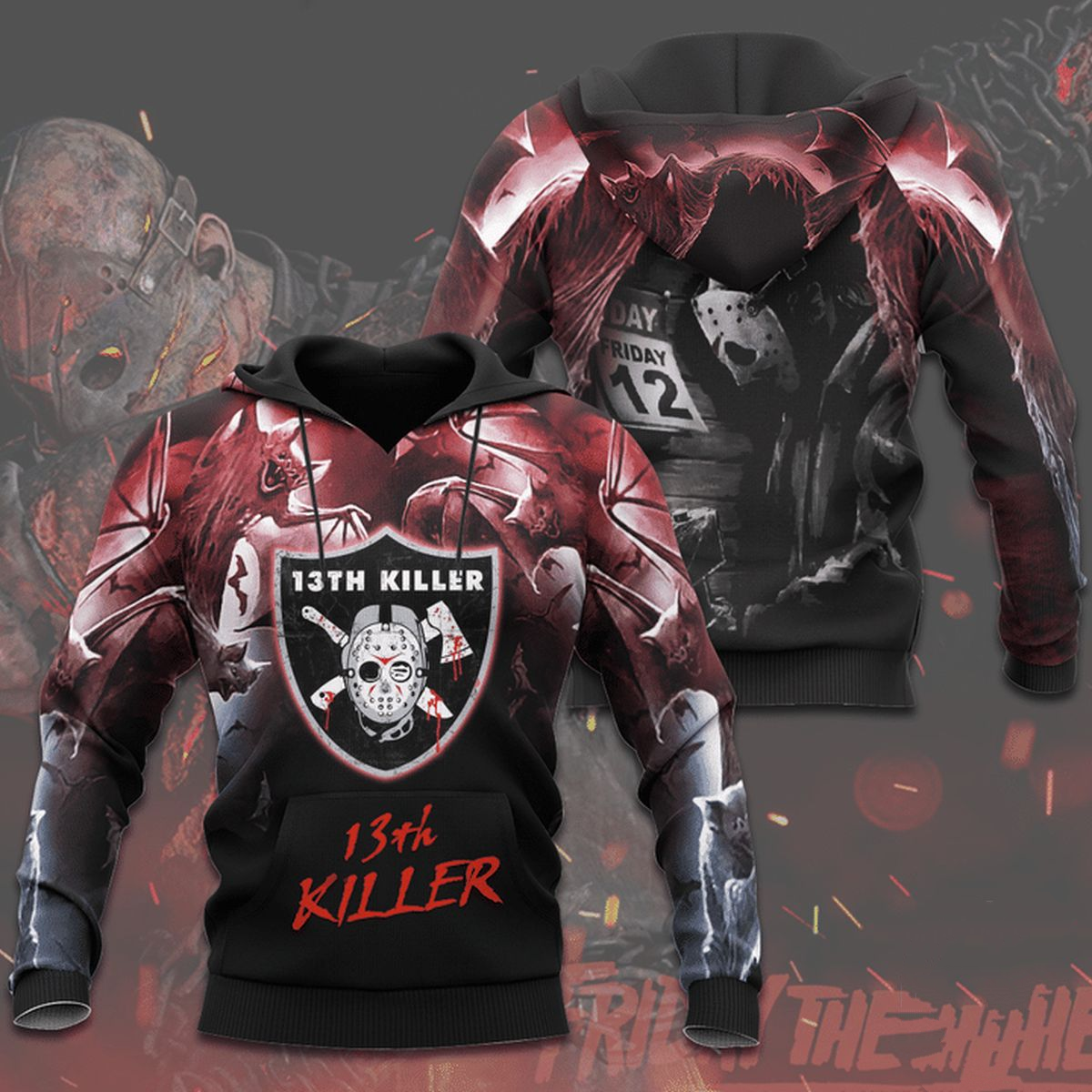 LAS VEGAS RAIDERS 3D HOODIE SKULL104