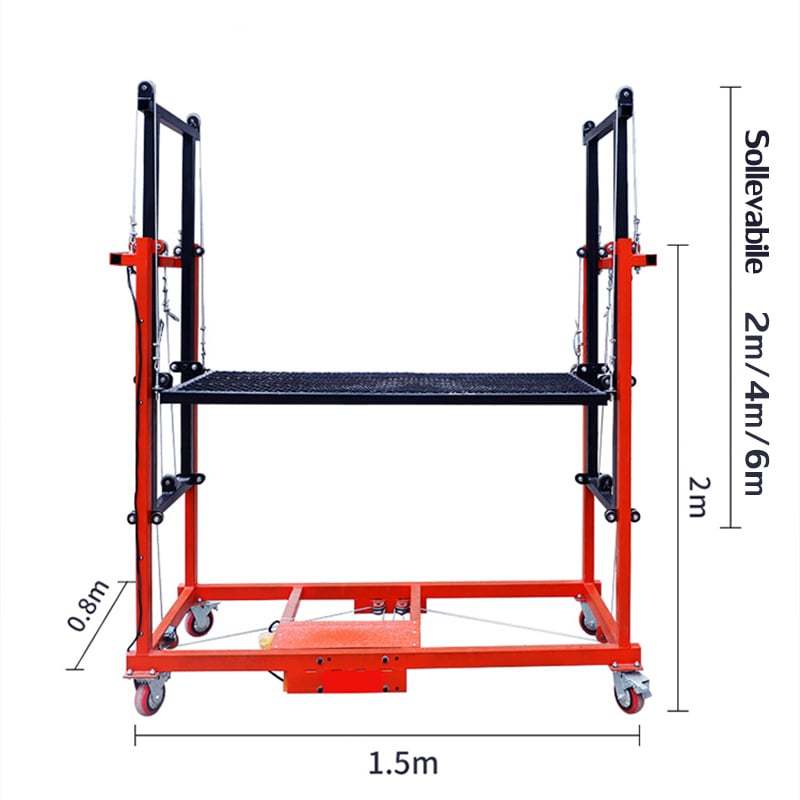 🎉Liquidación del último día🔥Múltiples modelos de plataformas elevadoras de andamios eléctricos plegables (🔥¡capacidad de carga de hasta 500 kg!)