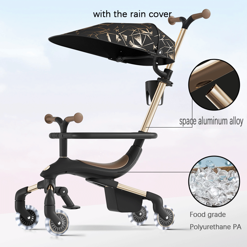 Children's skateboard stroller 6-in-1 is suitable for babies and children aged 3 months to 12 years old