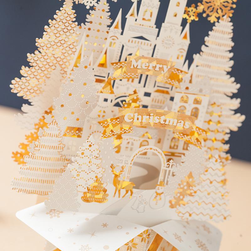Higomore™ 3D Crystal Greeting Card Christmas Tree & Castle Best Birthday Gift