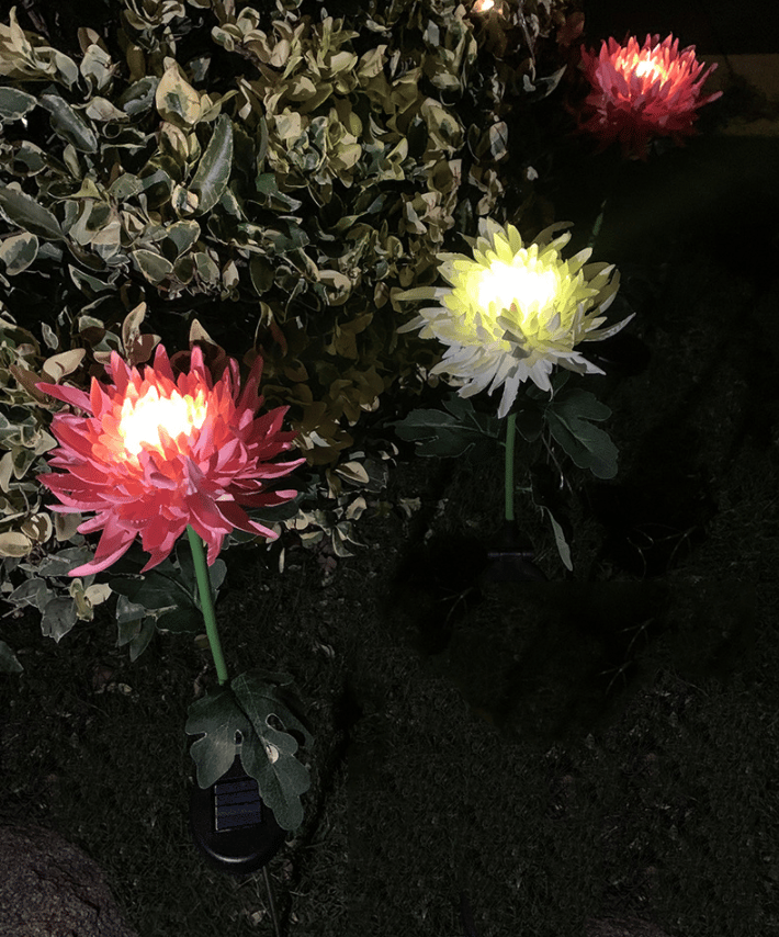 🎁Shop Now 50% OFF🎁 - SPRING ARTIFICIAL Chrysanthemum SOLAR GARDEN STAKE LED