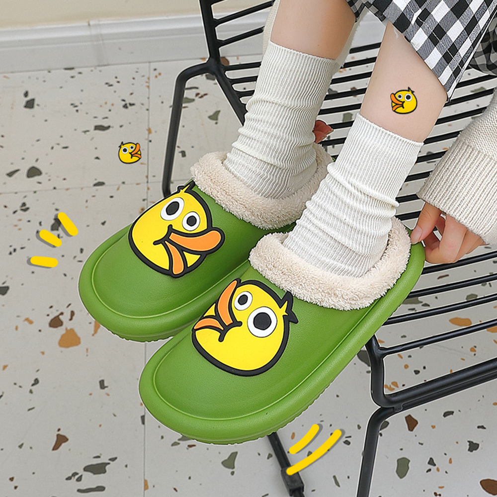 Castillotigo™ Zapatos de algodón impermeable de dibujos animados de felpa