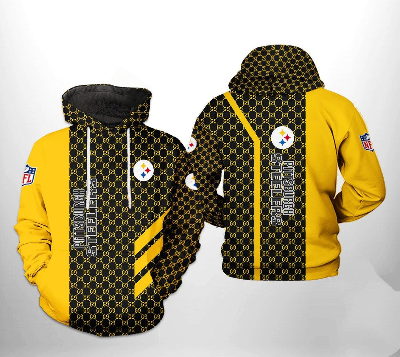 PITTSBURGH STEELERS 3D HOODIE SKULL101