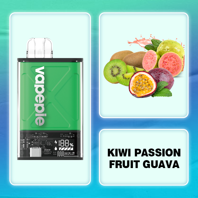 Kiwi Passion Fruit Guava&VAPEPIE Ultra 12000 PUFFS