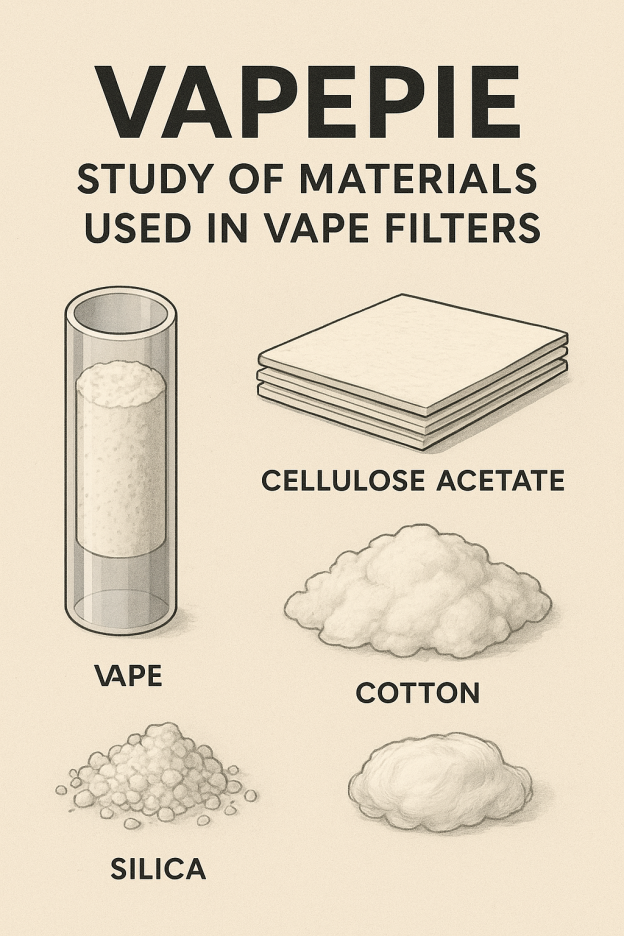 VAPEPIE study of materials used in vape filters