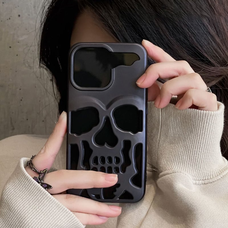 Plated Skull Case Cover For iPhone