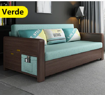 Sofá cama multifuncional de madera maciza 2.08M