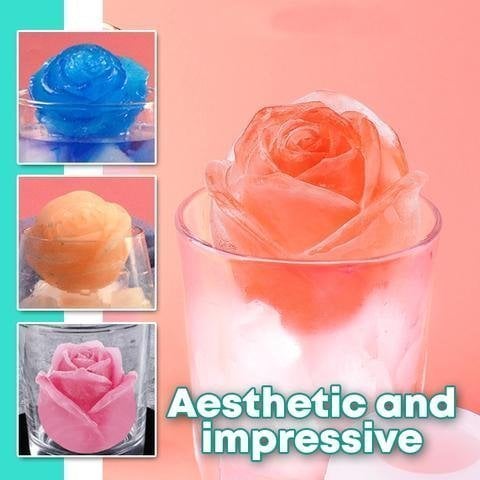 🔥LAST DAY 70% OFF - 3D Rose Shape Ice Cube Mold