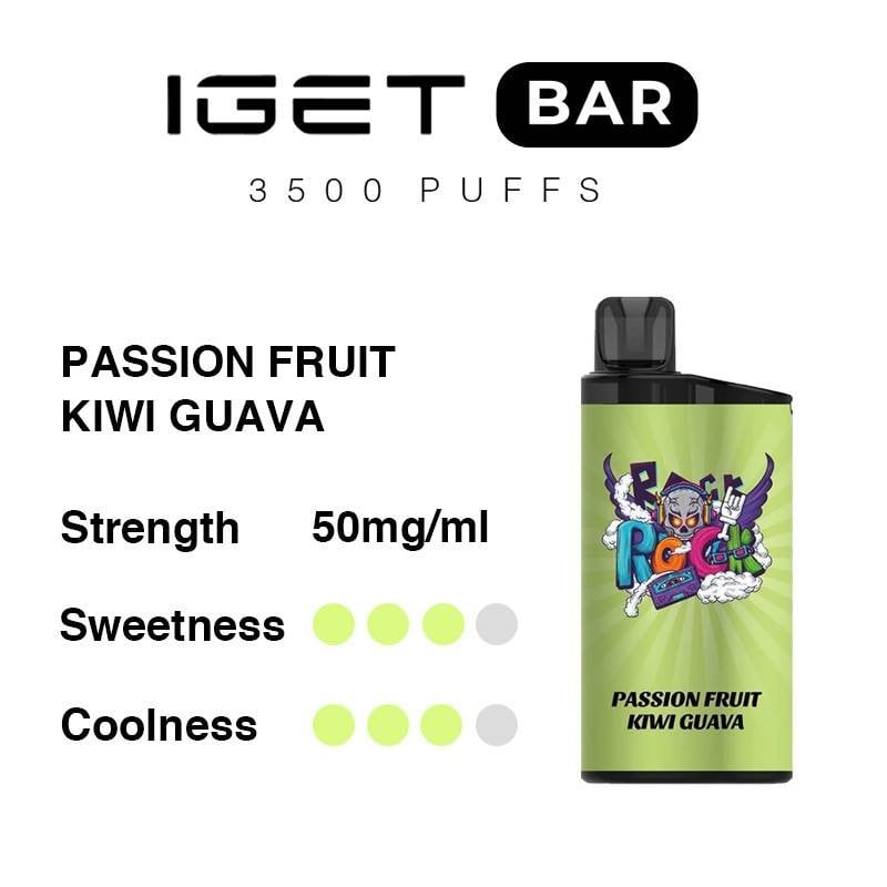 Passion Fruit Kiwi Guava Flavor Vape | IGET Bar 3500 Puffs