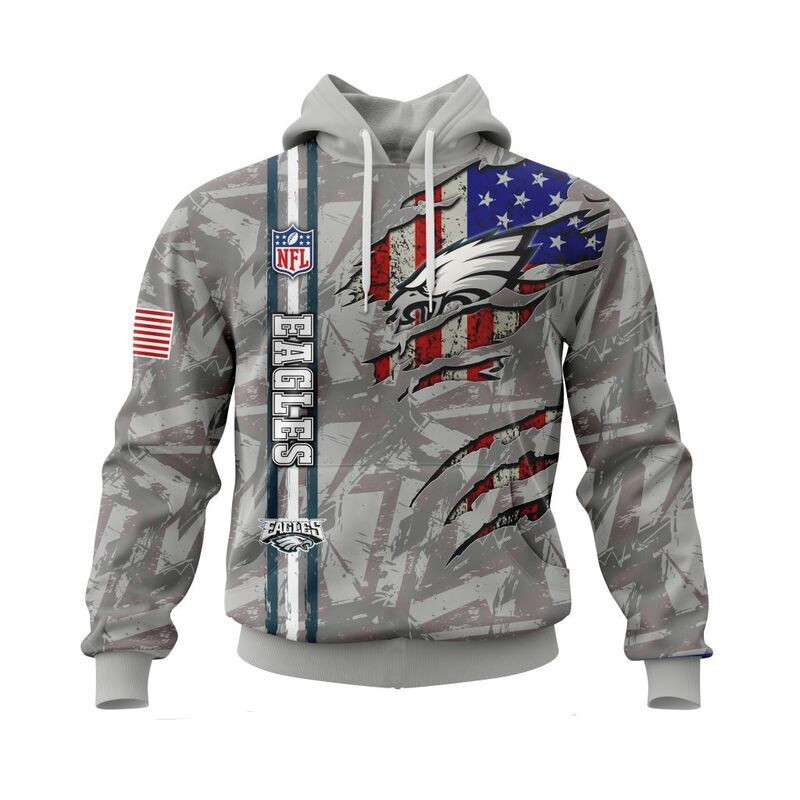 PHILADELPHIA EAGLES 3D HOODIE SKULL0802