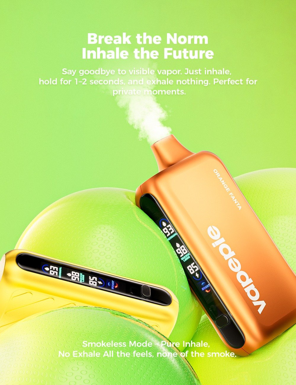 VAPEPIE Ghost Air smokeless mode for discreet vaping without visible vapor