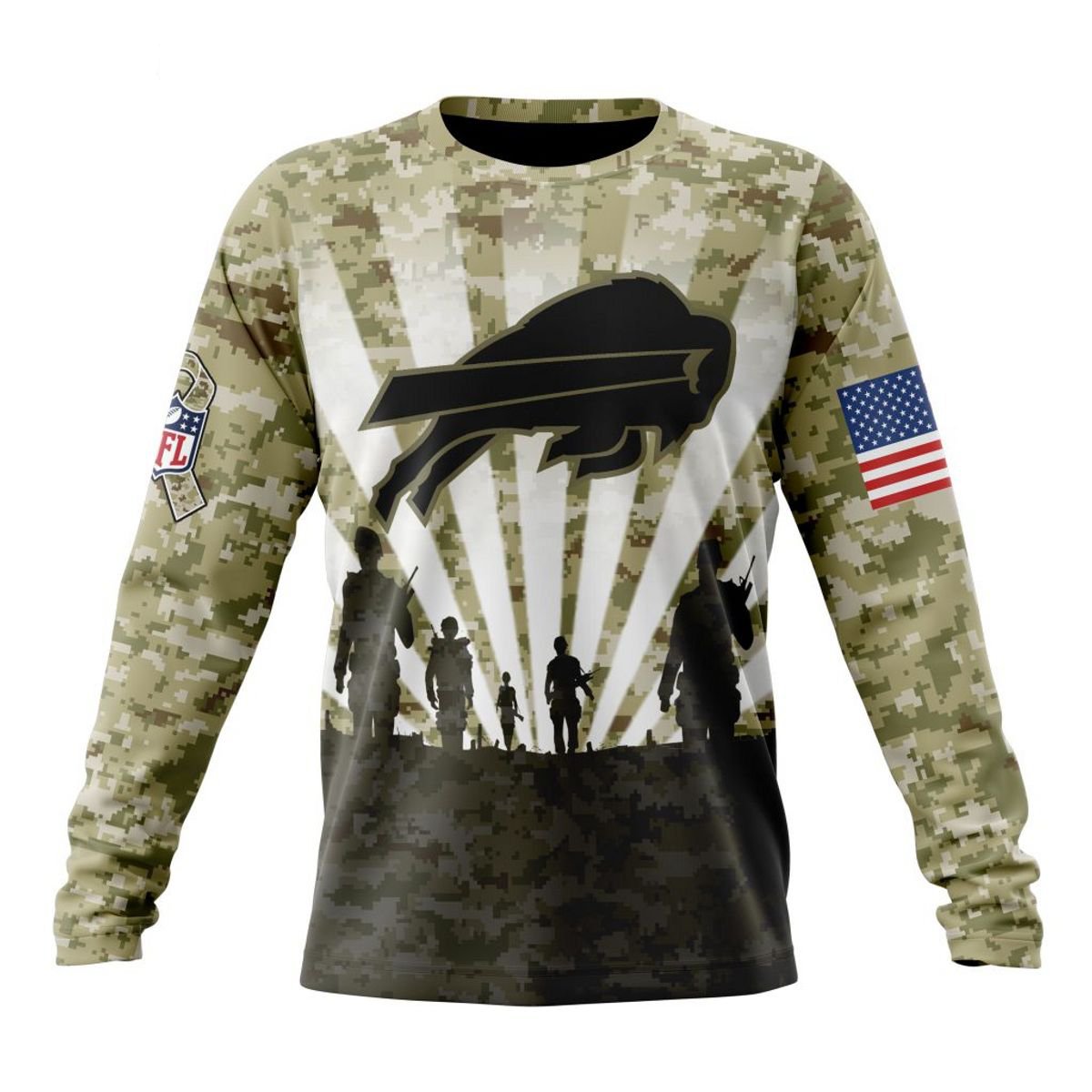 BUFFALO BILLS 3D HOODIE HONOR VETERANS