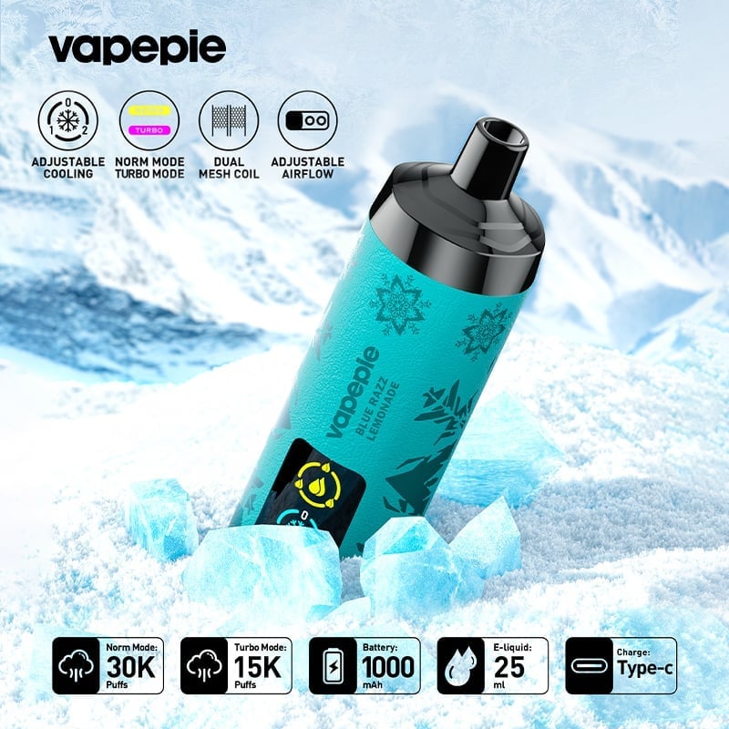 🆕Blue mist ✨VAPEPIE AirPush 30000 PUFFS