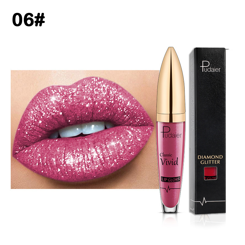 18 Colors Waterproof Diamond Lip Gloss