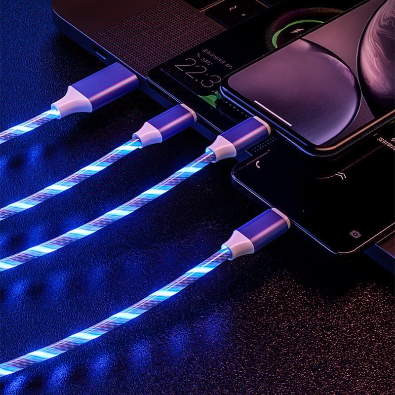 VAPEPIE – 3-in-1 LED Flow Light Charging Cable