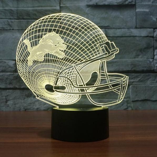 DETROIT LIONS 3D LAMP PERSONALIZED