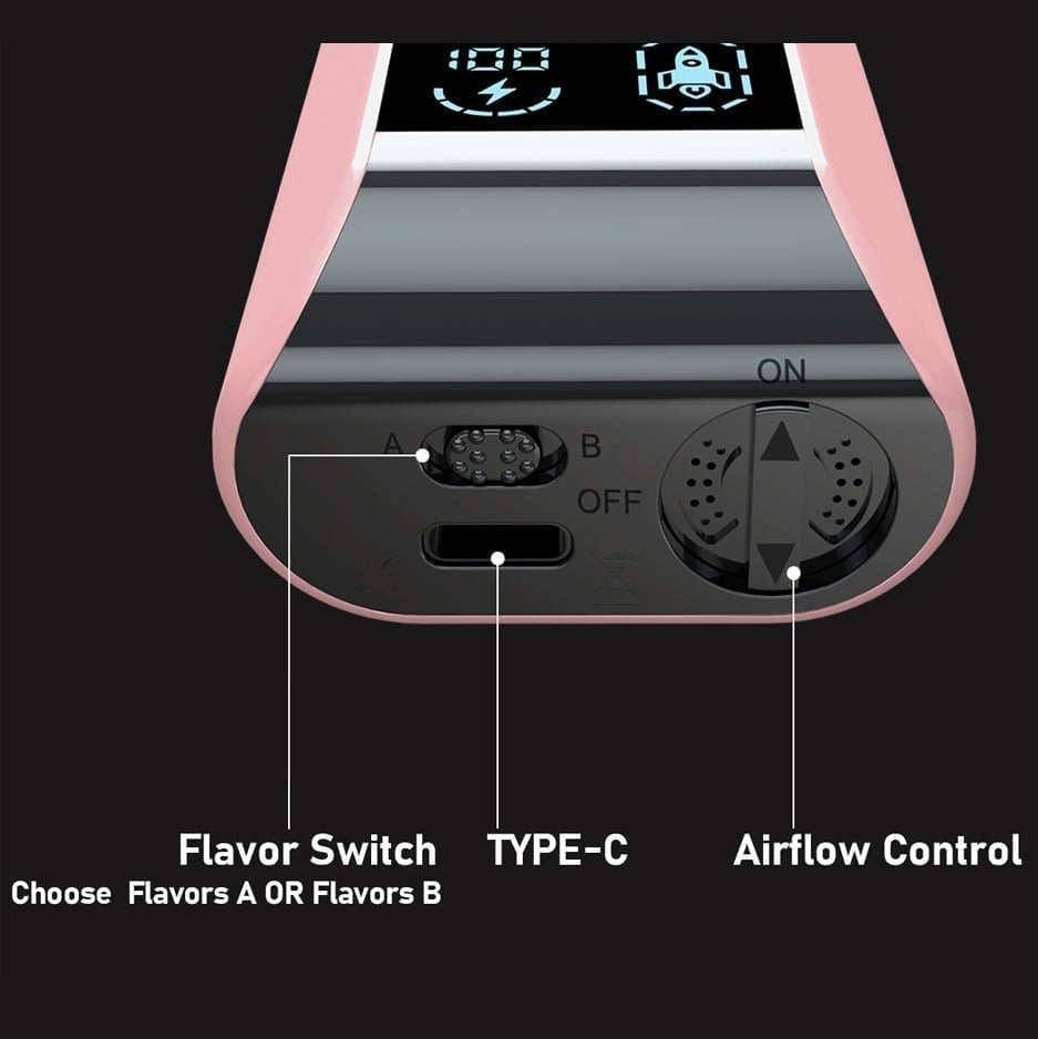 FIBIE 15000 Dual Flavors Disposable Vapor Wands(15000 PUFFS) - Digital LCD Indicator