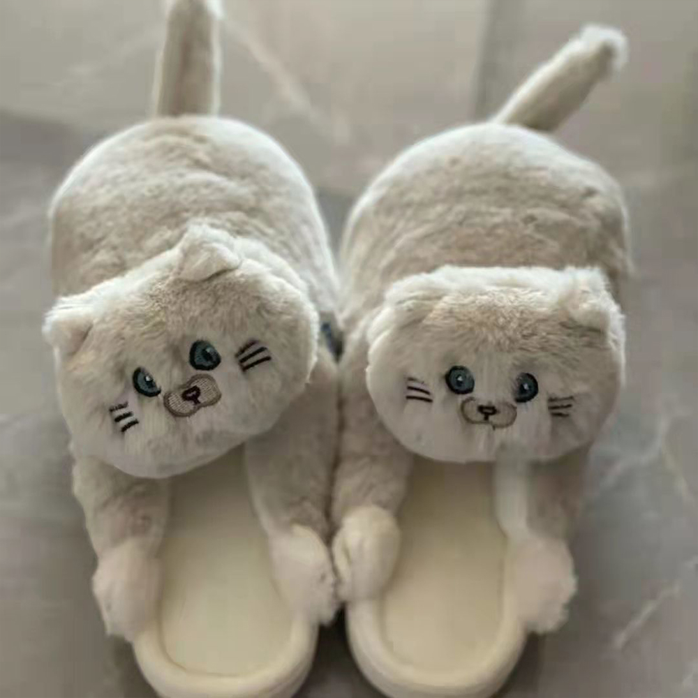 Castillotigo™ Lindas pantuflas de algodón gatito