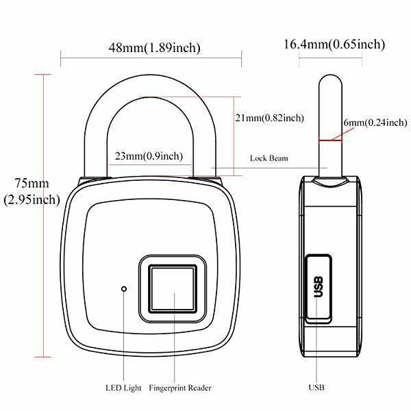 Higolot™ USB charging portable fingerprint smart lock