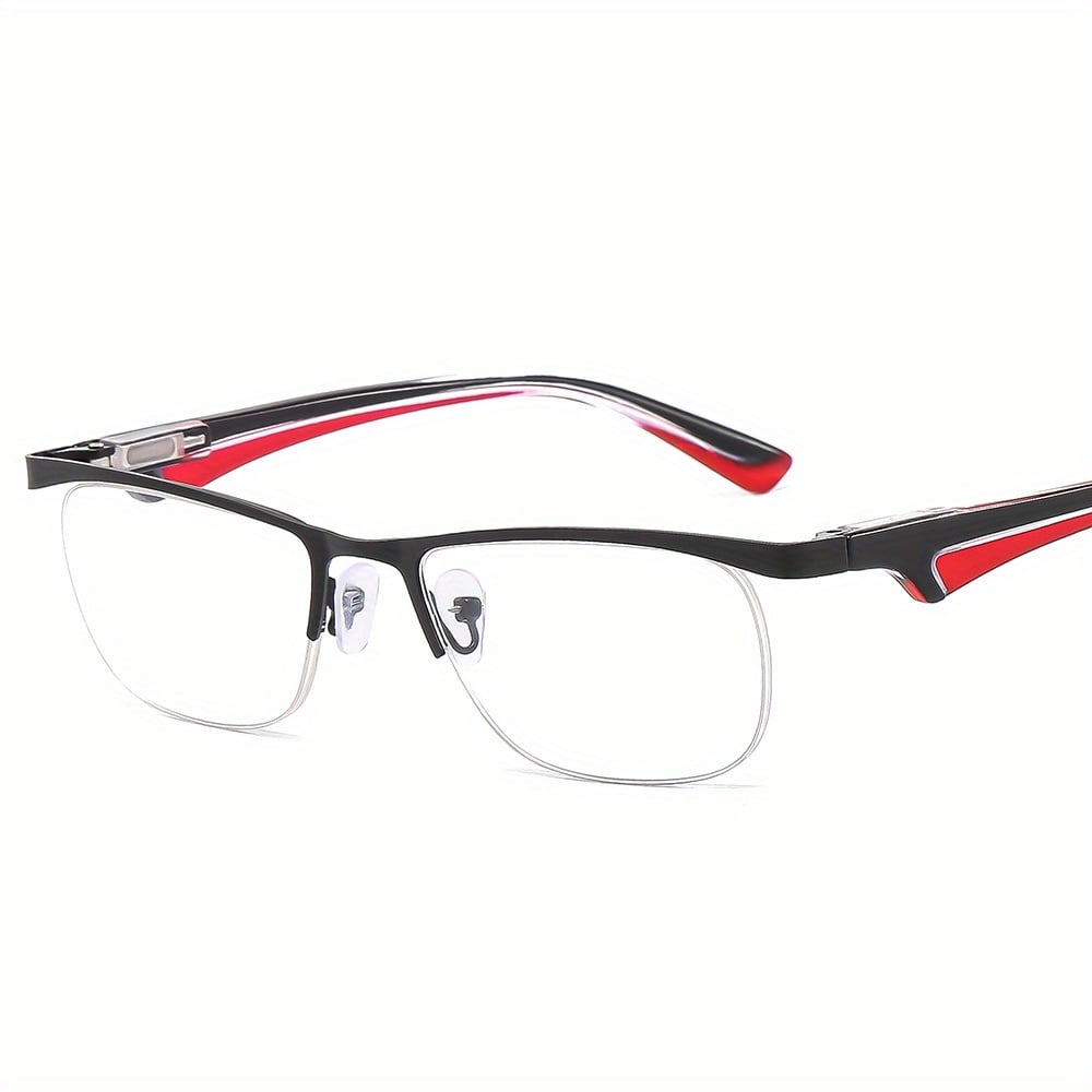 Half Frame Metal Retro Anti Blue Light Reading Glasses Glassesify 0298