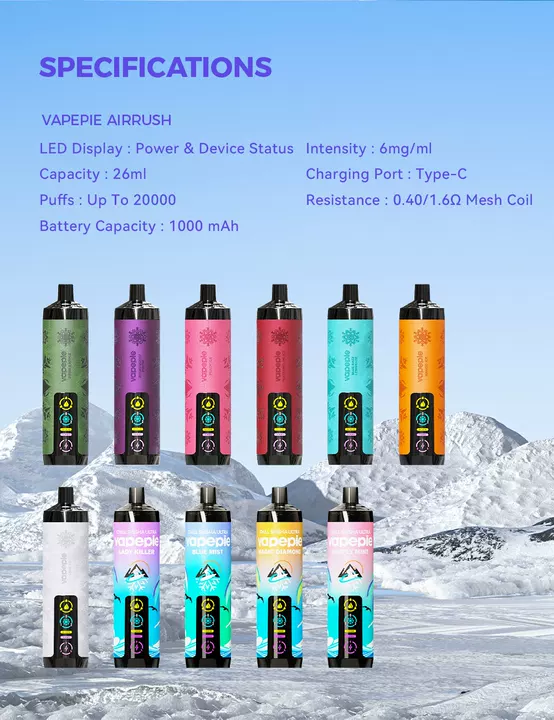 【Sparpaket】 Vapepie Cosmic Ice Duo Pack 55.000 Puffs (Galactic Gleam1 & AirRush1) Einweg-Vape