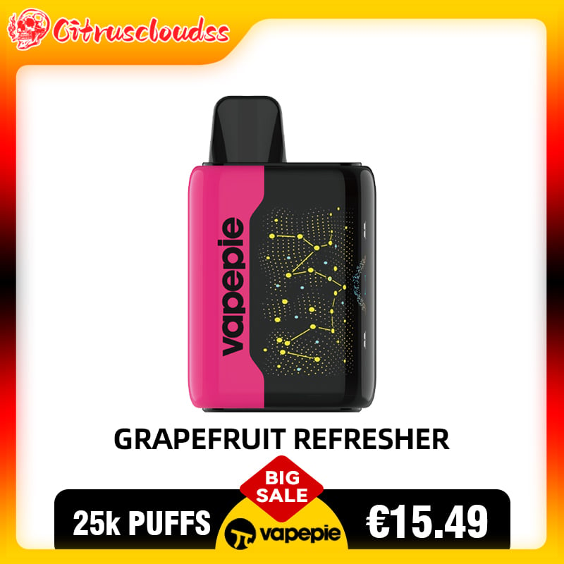 GRAPEFRUIT REFRESHER &   VAPEPIE 25000 PUFFS - Star Sky Curved Screen