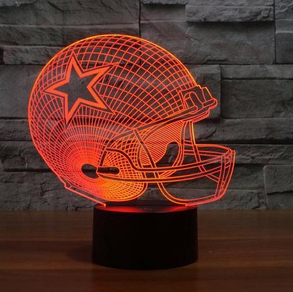 DALLAS COWBOYS 3D LAMP PERSONALIZED