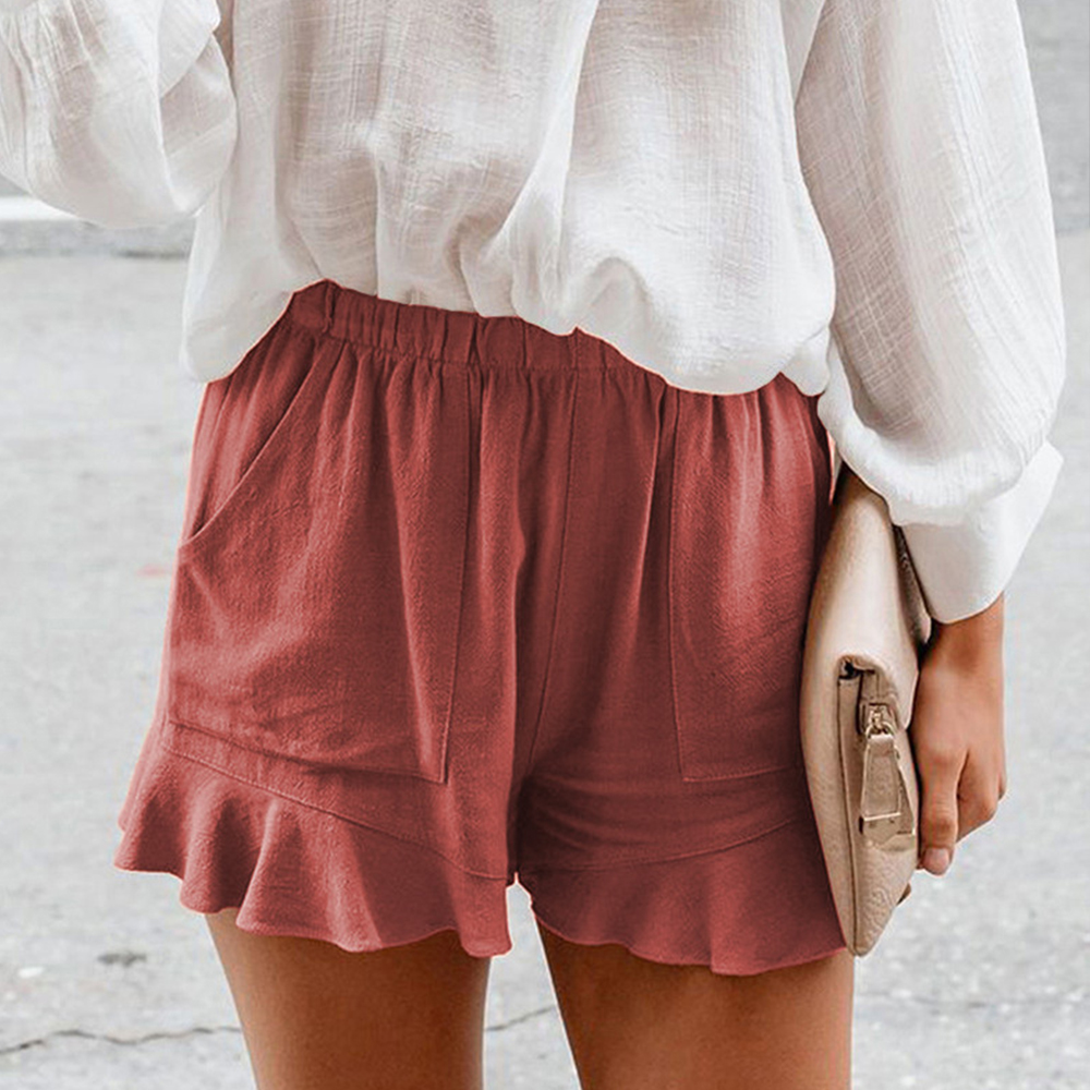 Castillotigo™ Shorts con volantes lisos