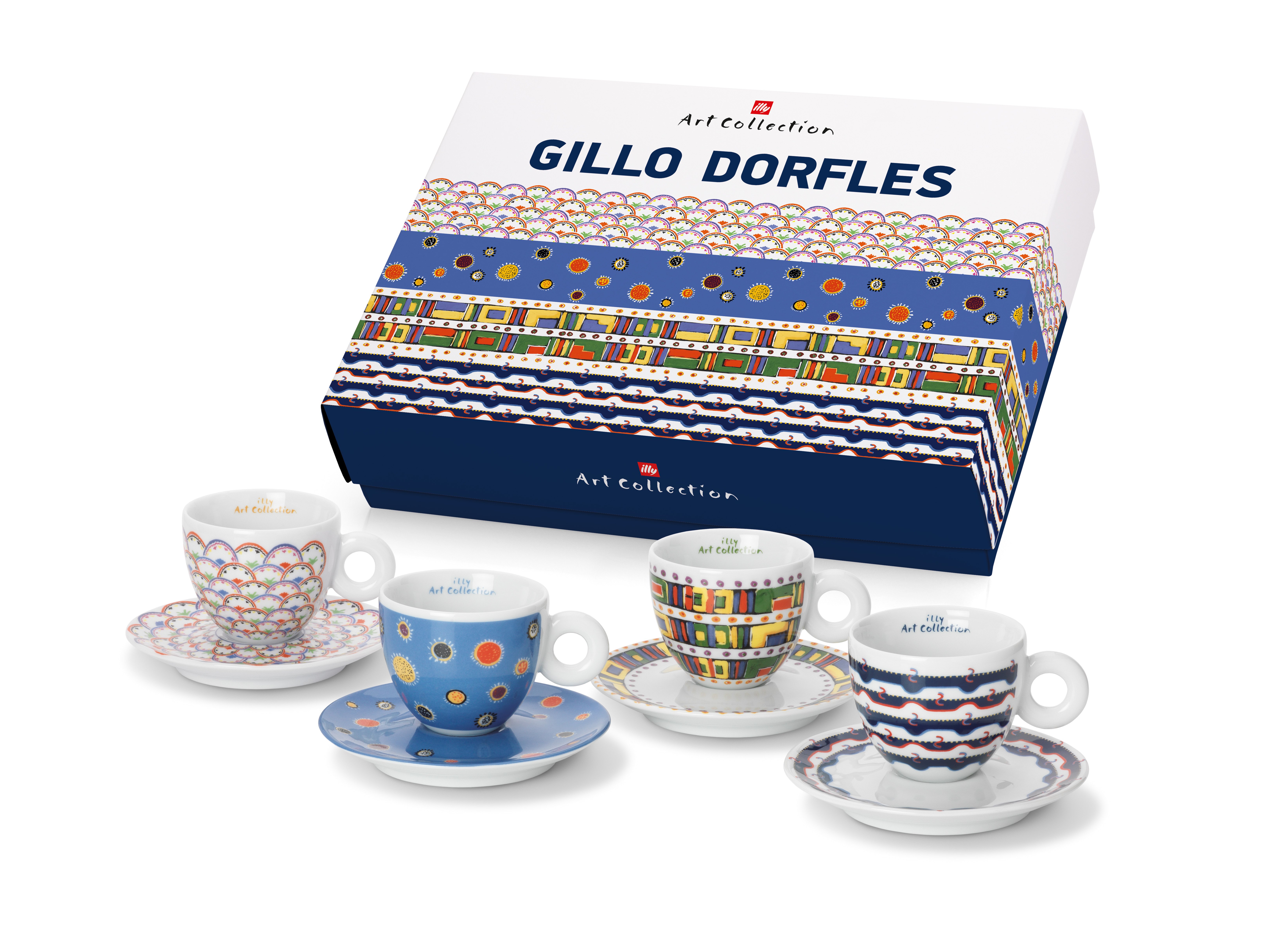 illy Art Collection Gillo Dorfles - Set of 4 Cappuccino Cups