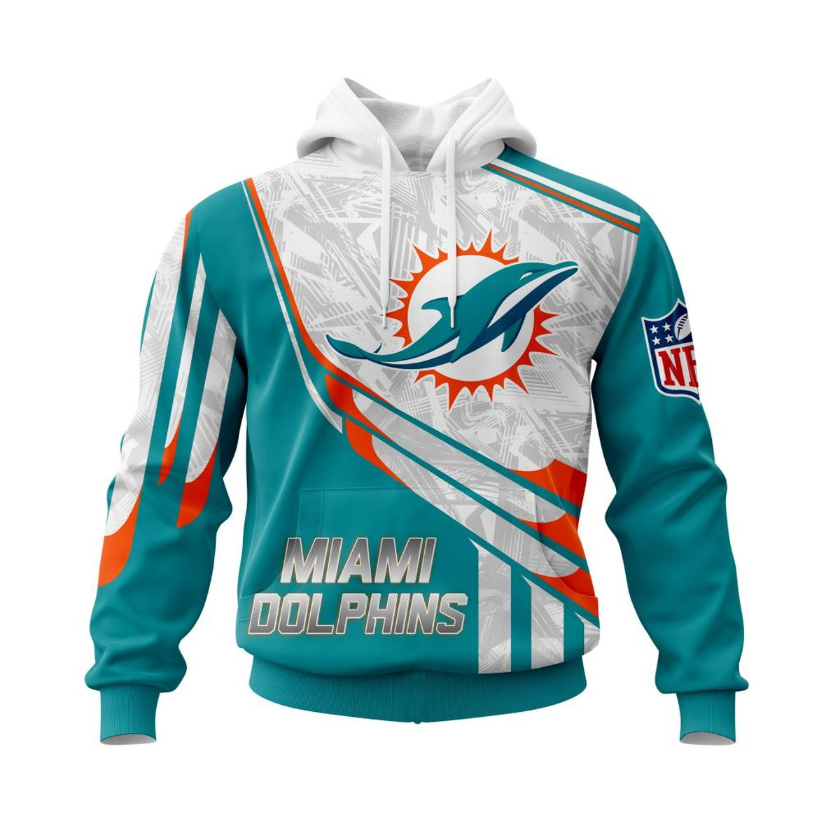 MIAMI DOLPHINS 3D HOODIE SKULL0801