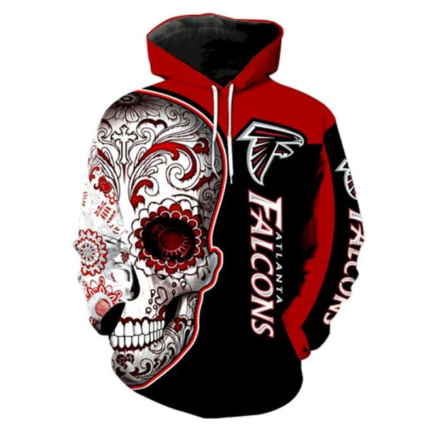 ATLANTA FALCONS 3D HOODIE SKULL 116