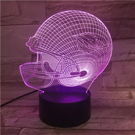 MIAMI DOLPHINS 3D LED LIGHT LAMP
