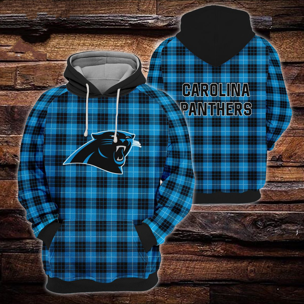 CAROLINA PANTHERS 3D HOODIE SKULL108