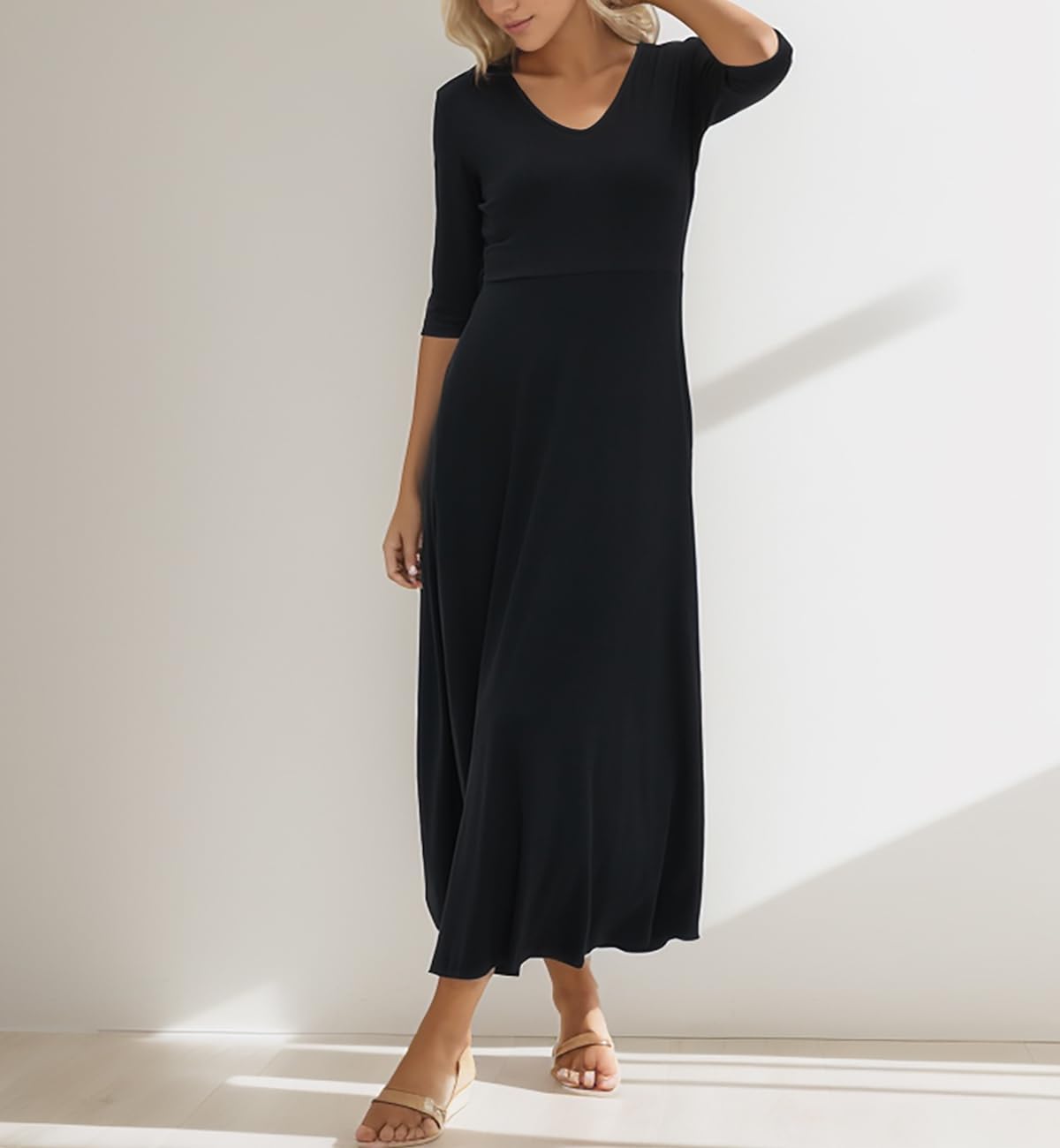 Maxi Dress for Women Casual Loose Beach Dresses with Pockets for 2024