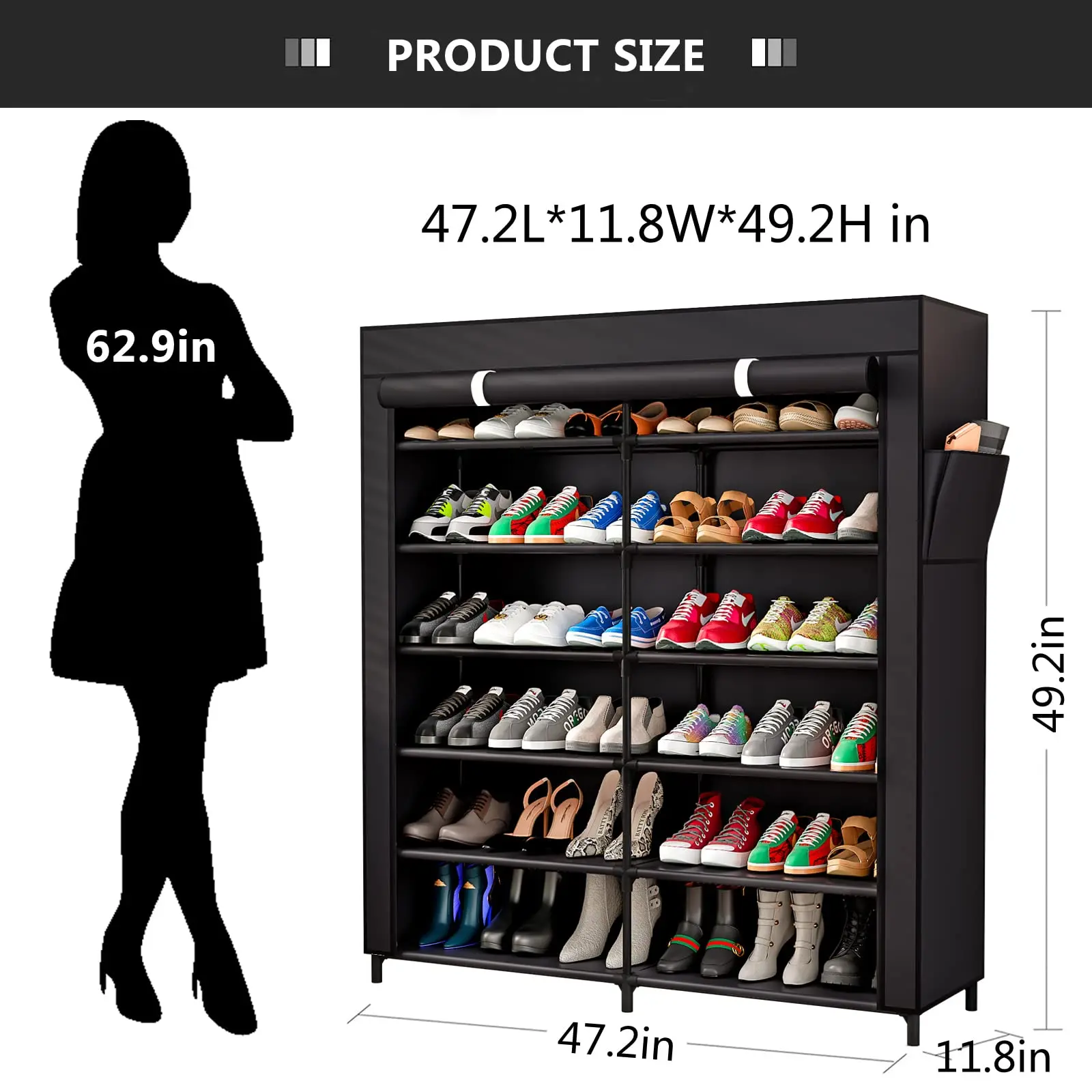 🎉Clearance only $19.98🎉Shoe Rack Portable Storage Free Standing Shoe 18
