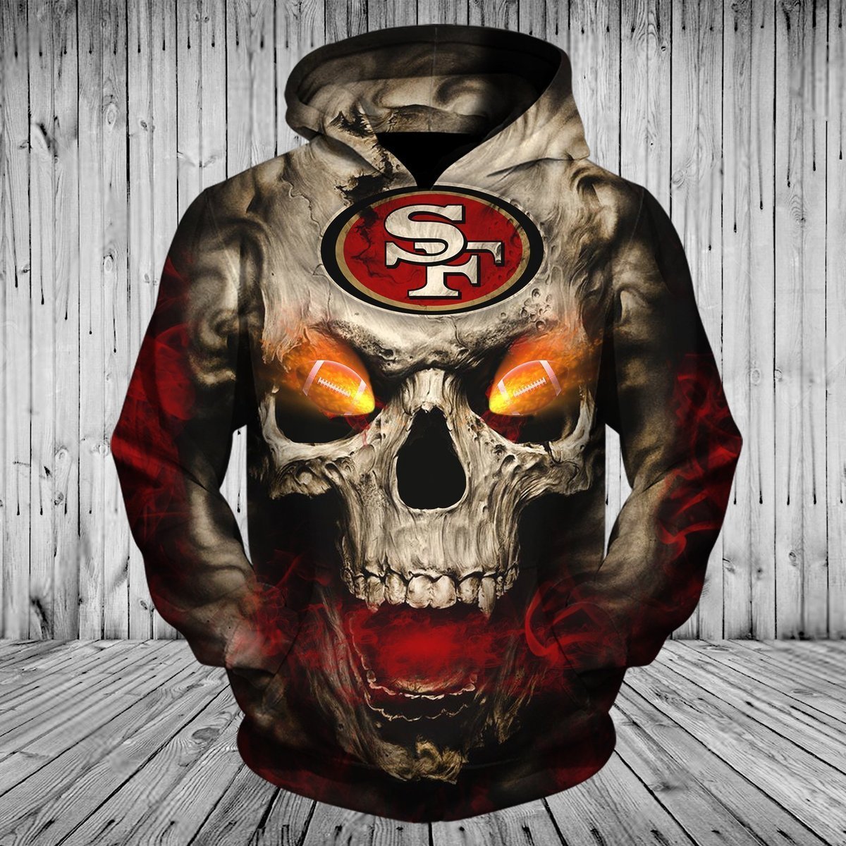 49ERS 3D HOODIE SKULL9