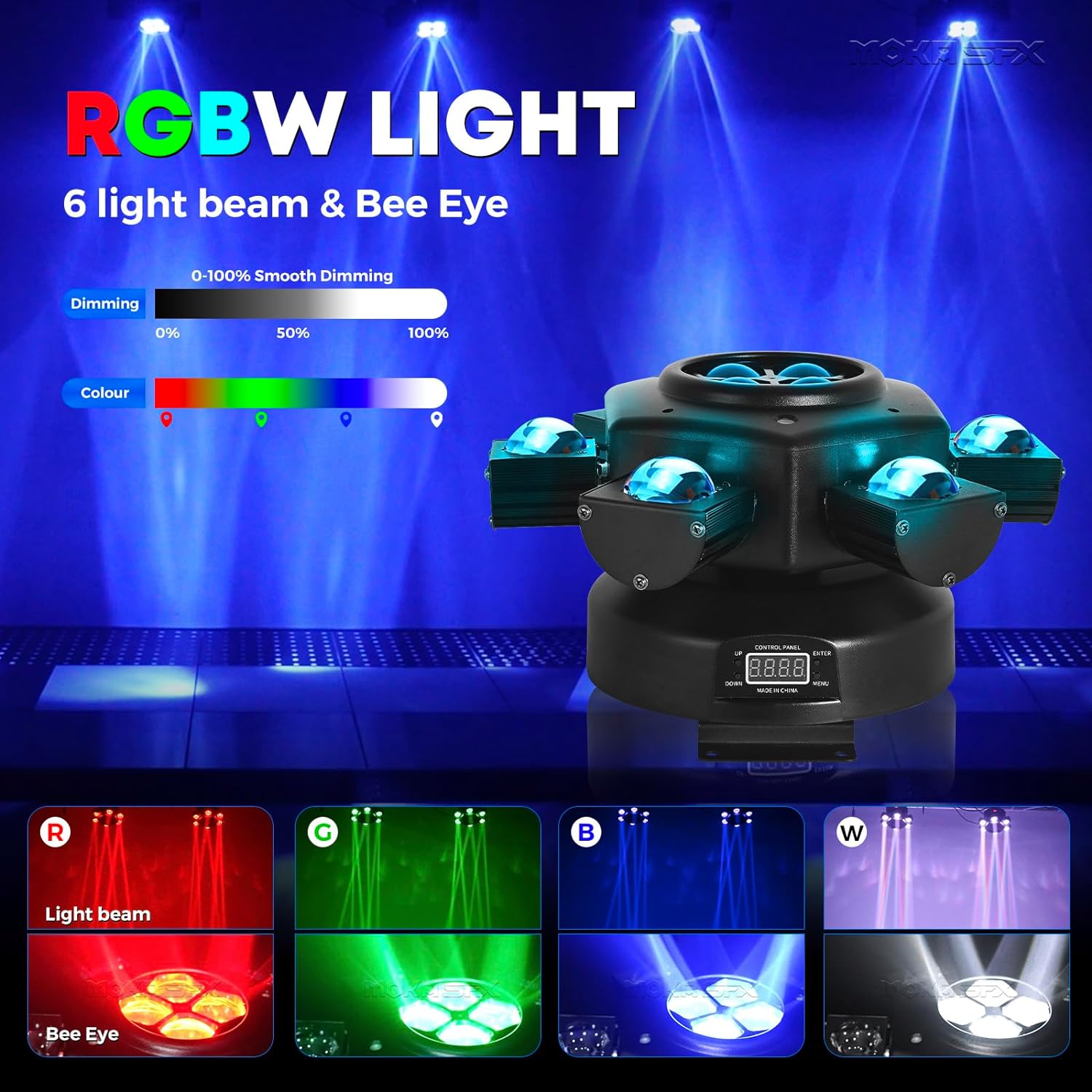 🔥Venta de Amazon último día🔥Luz de escenario LED para DJ 4 en 1 RGBW de 150 W