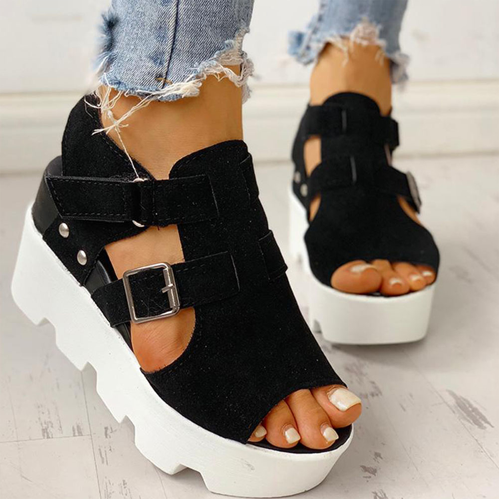 Castillotigo™ 2022 Nuevas sandalias con plataforma de velcro y hebilla