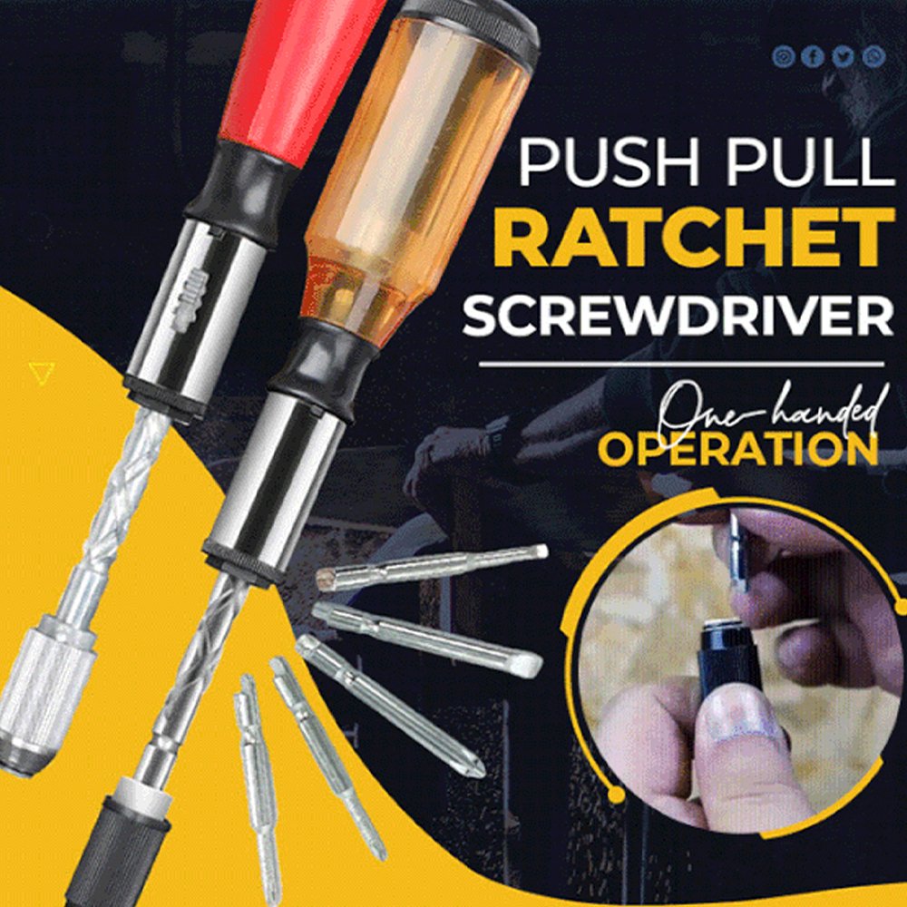 Higolot™ Push Pull Ratchet Screwdriver Set