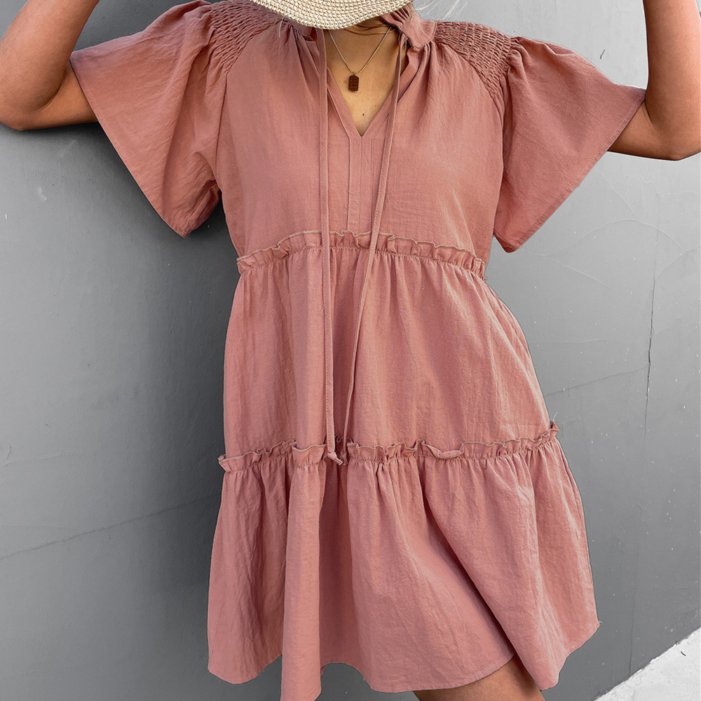Castillotigo™ Vestido con cordones y cuello en V