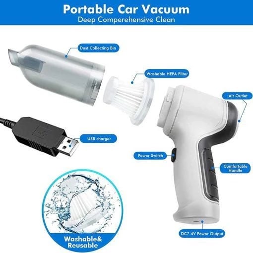 ⏰NEW YEAR 2023 SALE 70% OFF 🔥Wireless Handheld Car Vacuum Cleaner