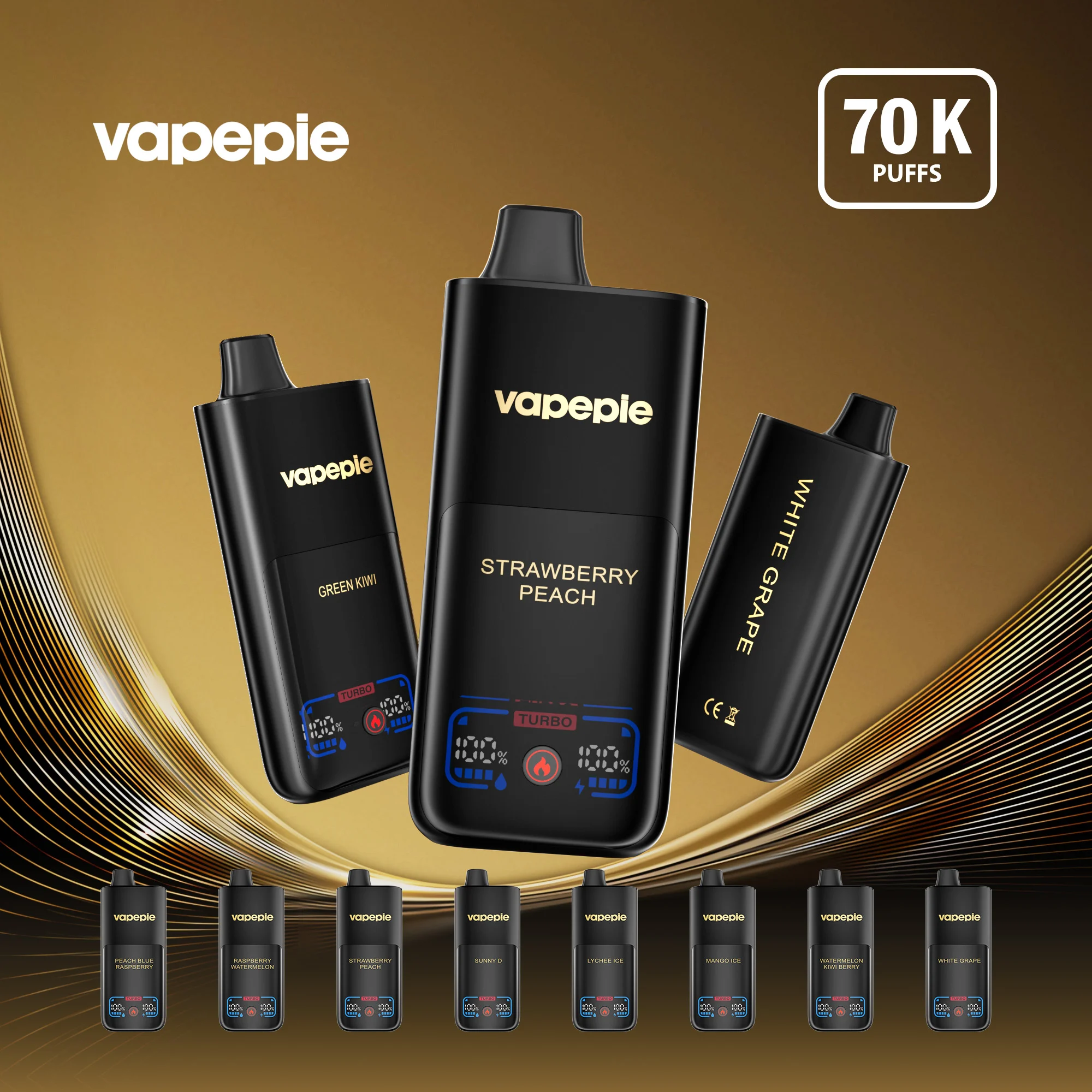 VAPEPIE MAX 70000 Tragadas – Cigarro Eletrônico Descartável de Longa Duração com Diversos Sabores