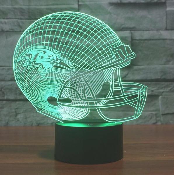 BALTIMORE RAVENS 3D LAMP PERSONALIZED