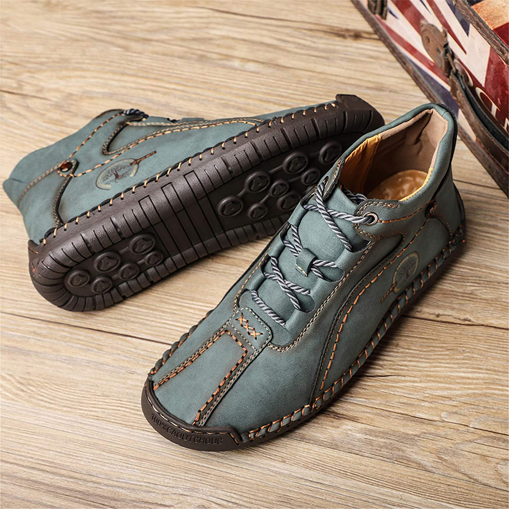 Higolot™ Mens Ankle Boots Leather Casual Loafers Shoes