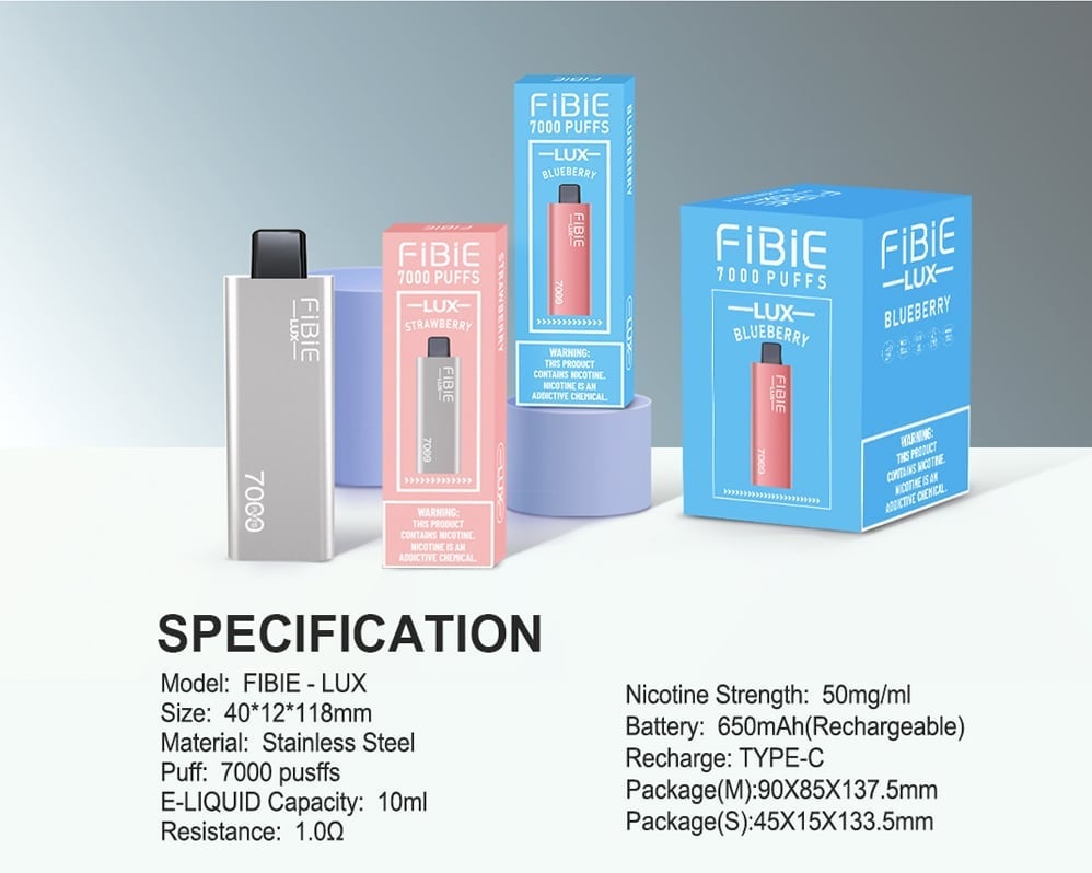 FIBIE 7000 Puffs Disposable Vape | 10 Flavors Collection
