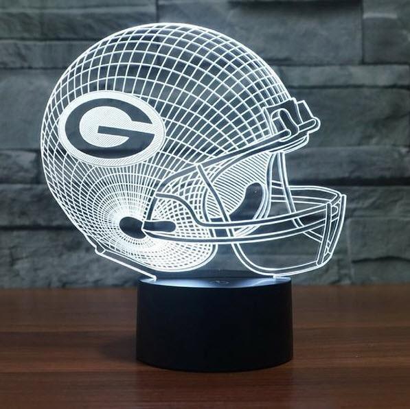 GREEN BAY PACKERS 3D LAMP PERSONALIZED