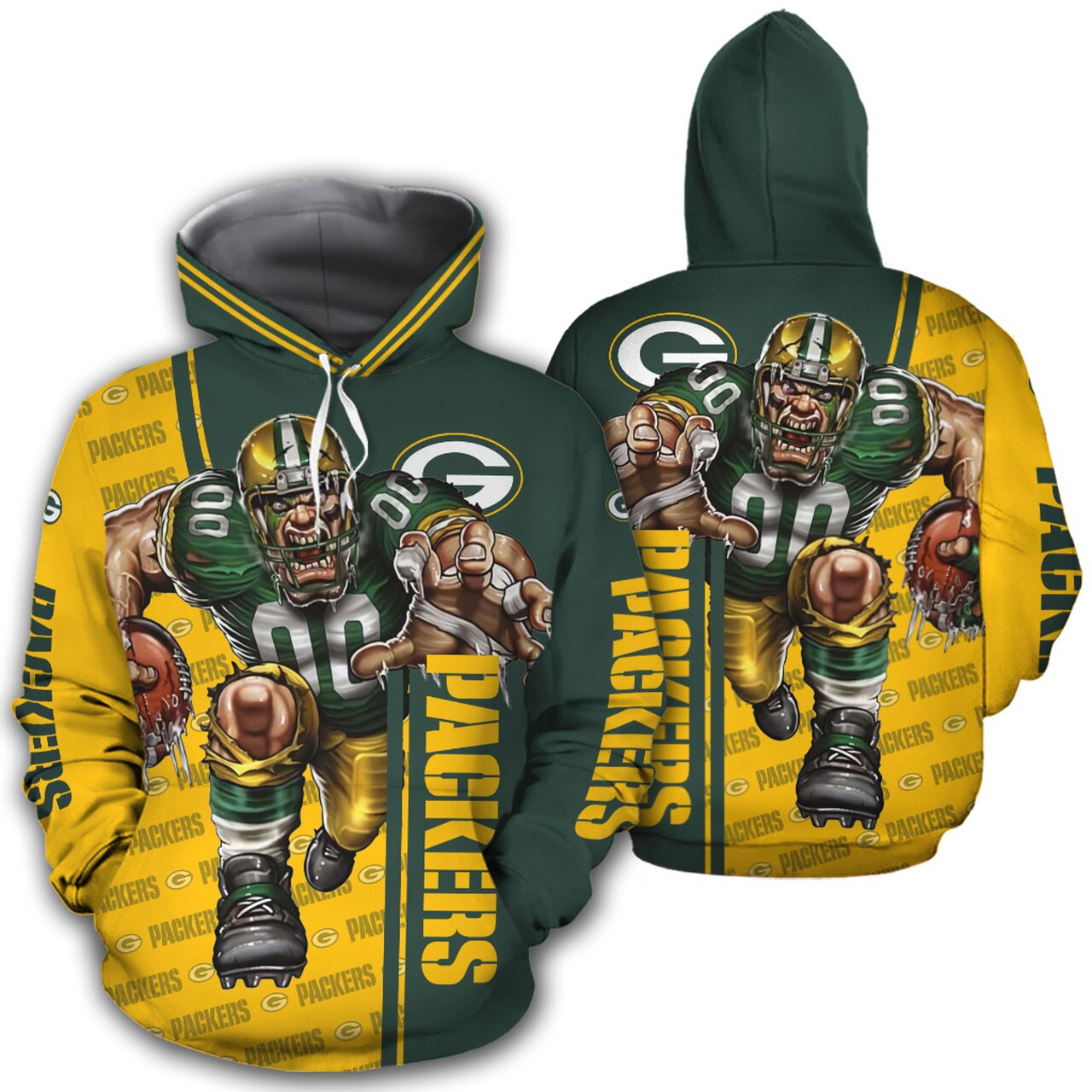 GREEN BAY PACKERS 3D HOODIE GGBBPP017