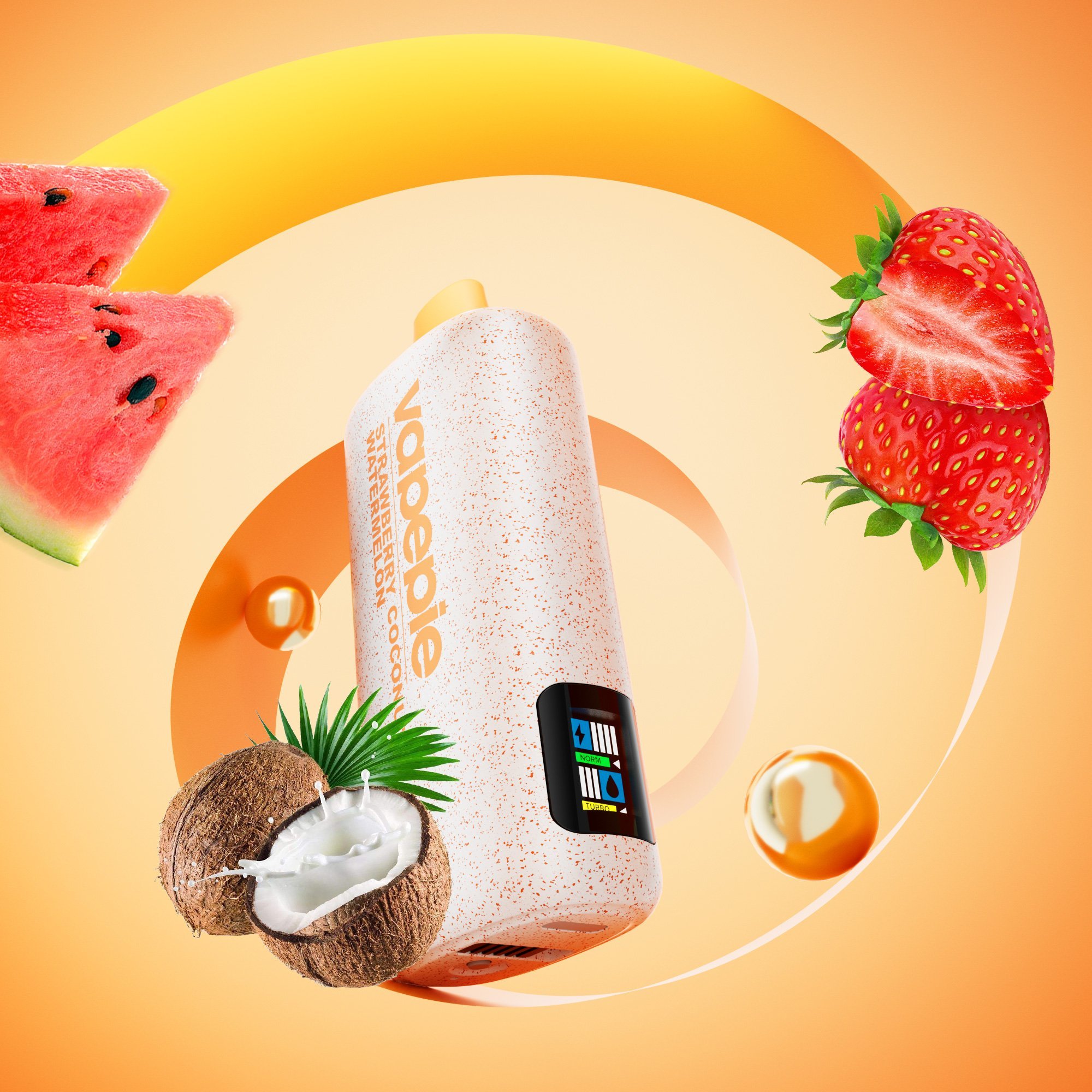 VAPEPIE 9800 PUFFS - Strawberry, Coconut and Watermelon Flavor