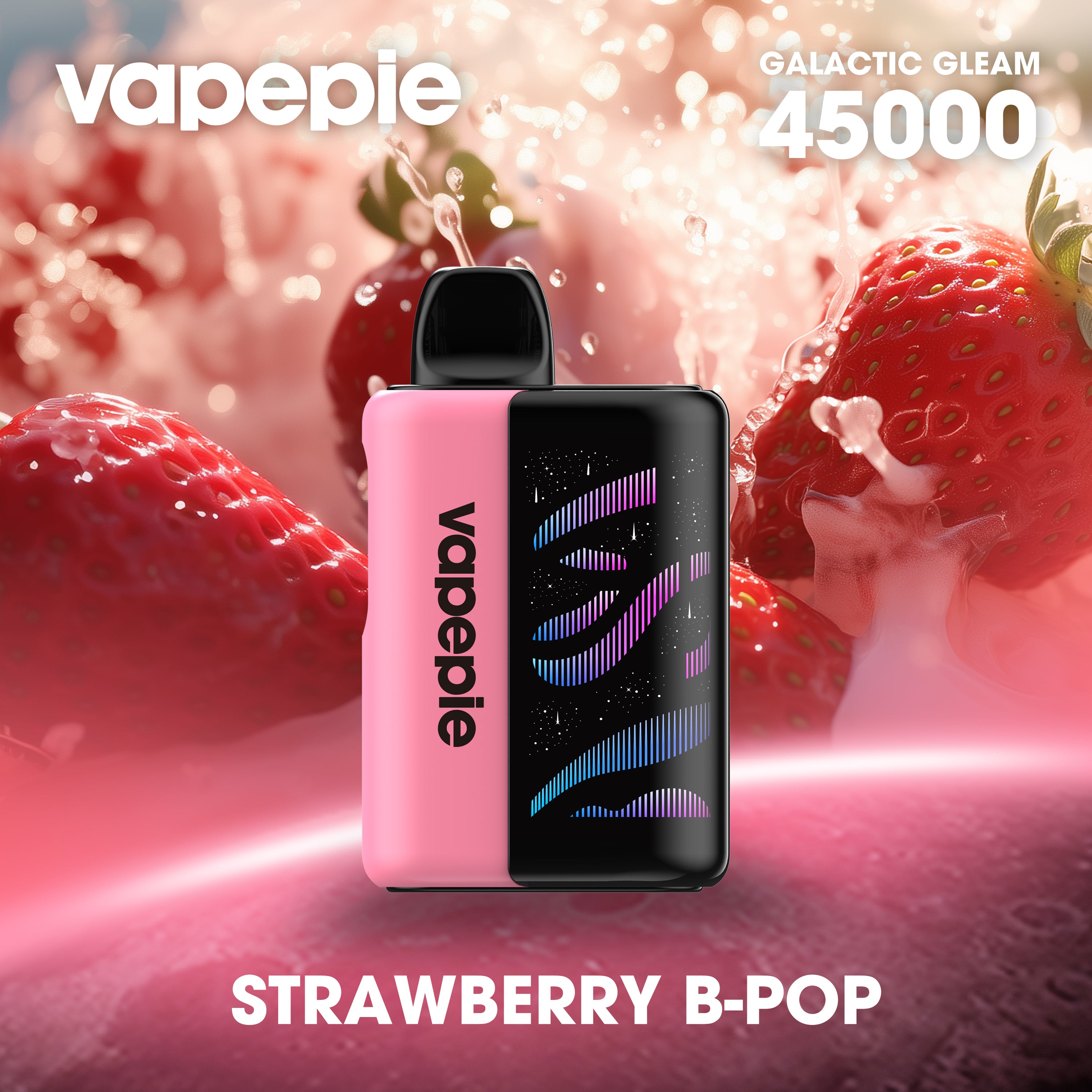 VAPEPIE Galactic Gleam 45000 Puffs -Strawberry B-POP