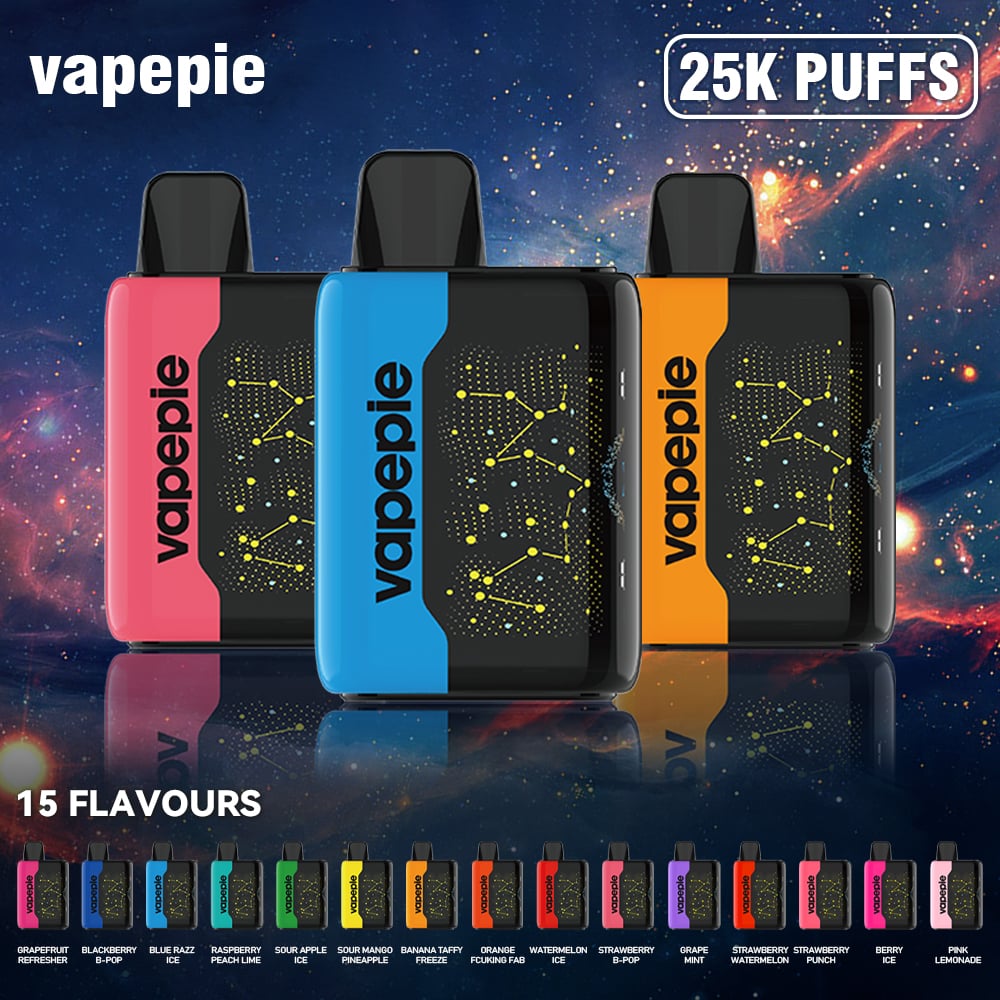 🥇NEW FLAVORS ARE ONLINE✨VAPEPIE 25000 PUFFS -Star Sky Curved Screen
